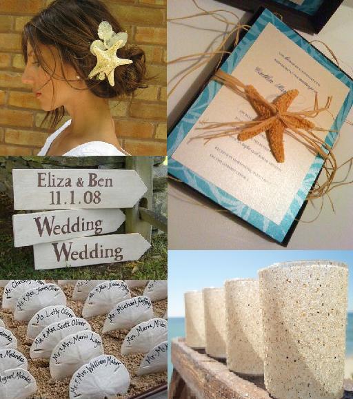 Boxed Starfish wedding invitation by Meant to be Sent 850